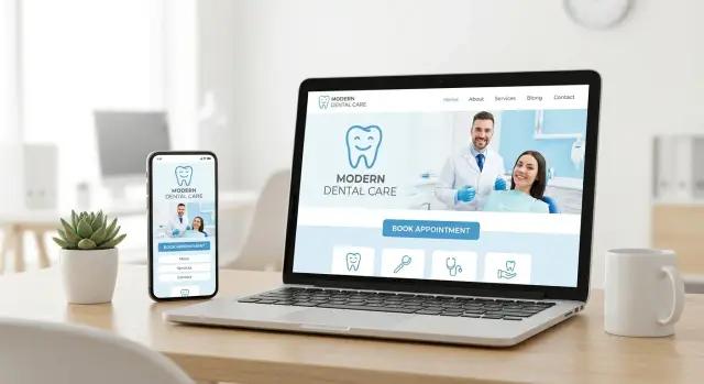 Dental practice website design with online appointment booking